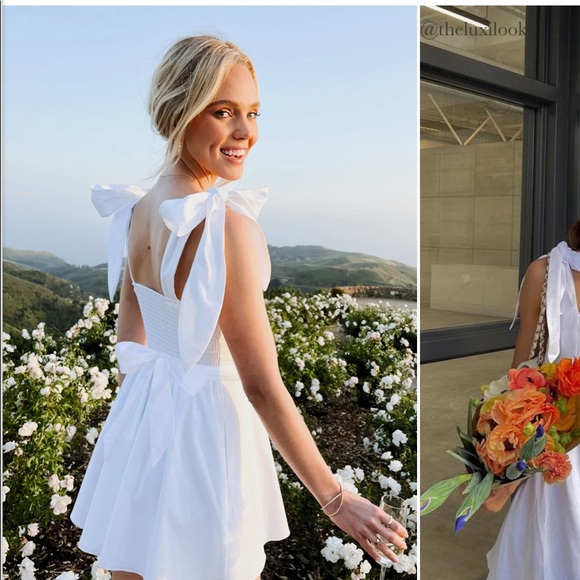 Show Me Your Mumu - Claire White Mini Poplin Dress - perfect for a bride to be!! - Picture 2 of 5